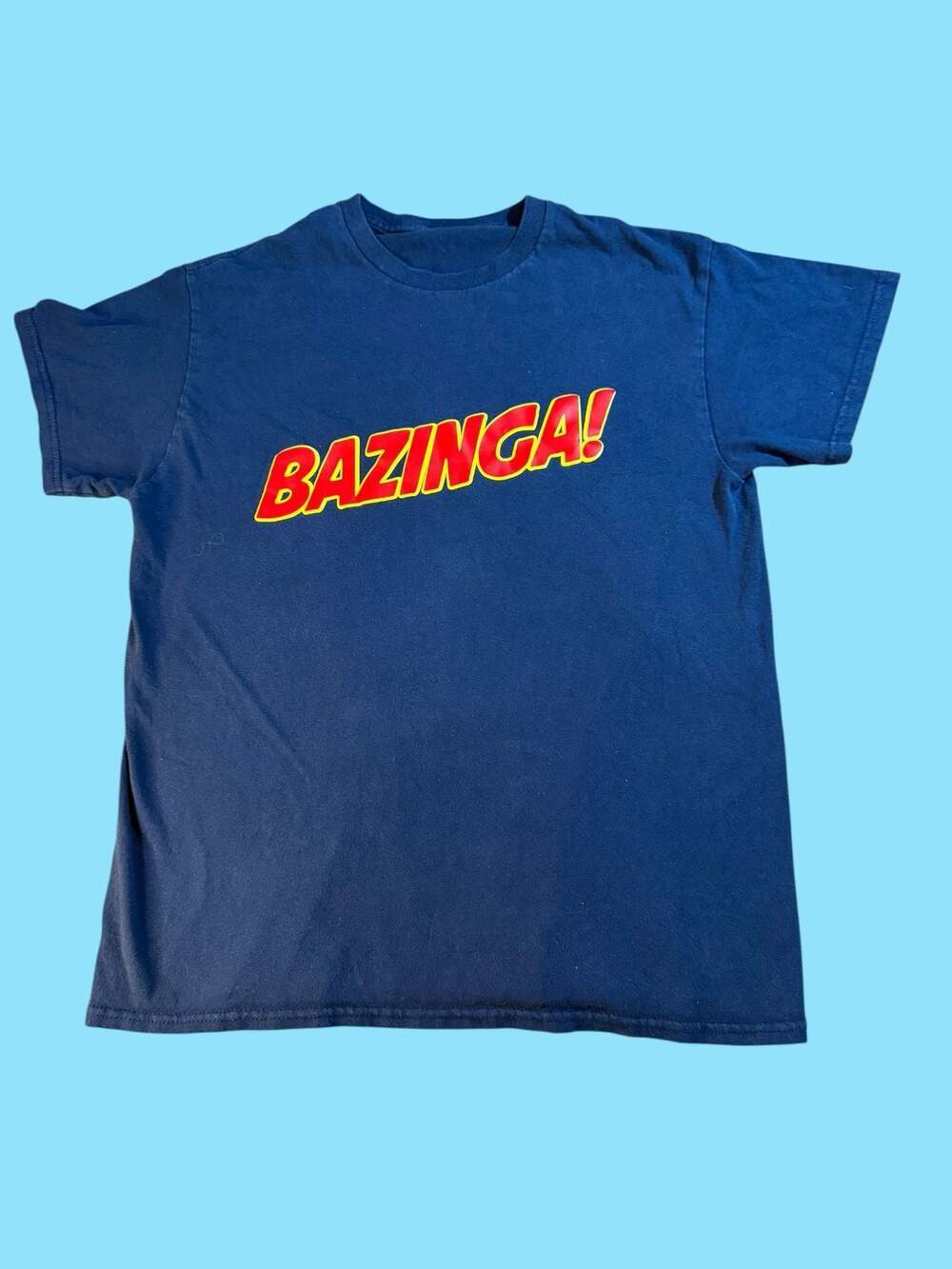 The Big Bang Theory Sheldon Cooper Bazinga! Navy Blue Graphic T-Shirt